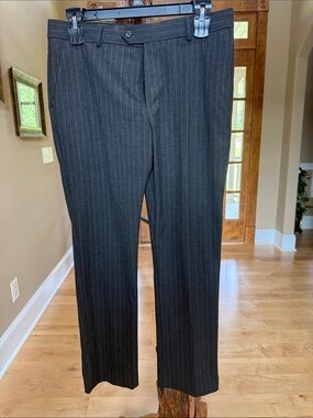 Daniel Cremieux Black Pinstripe Dress Pants